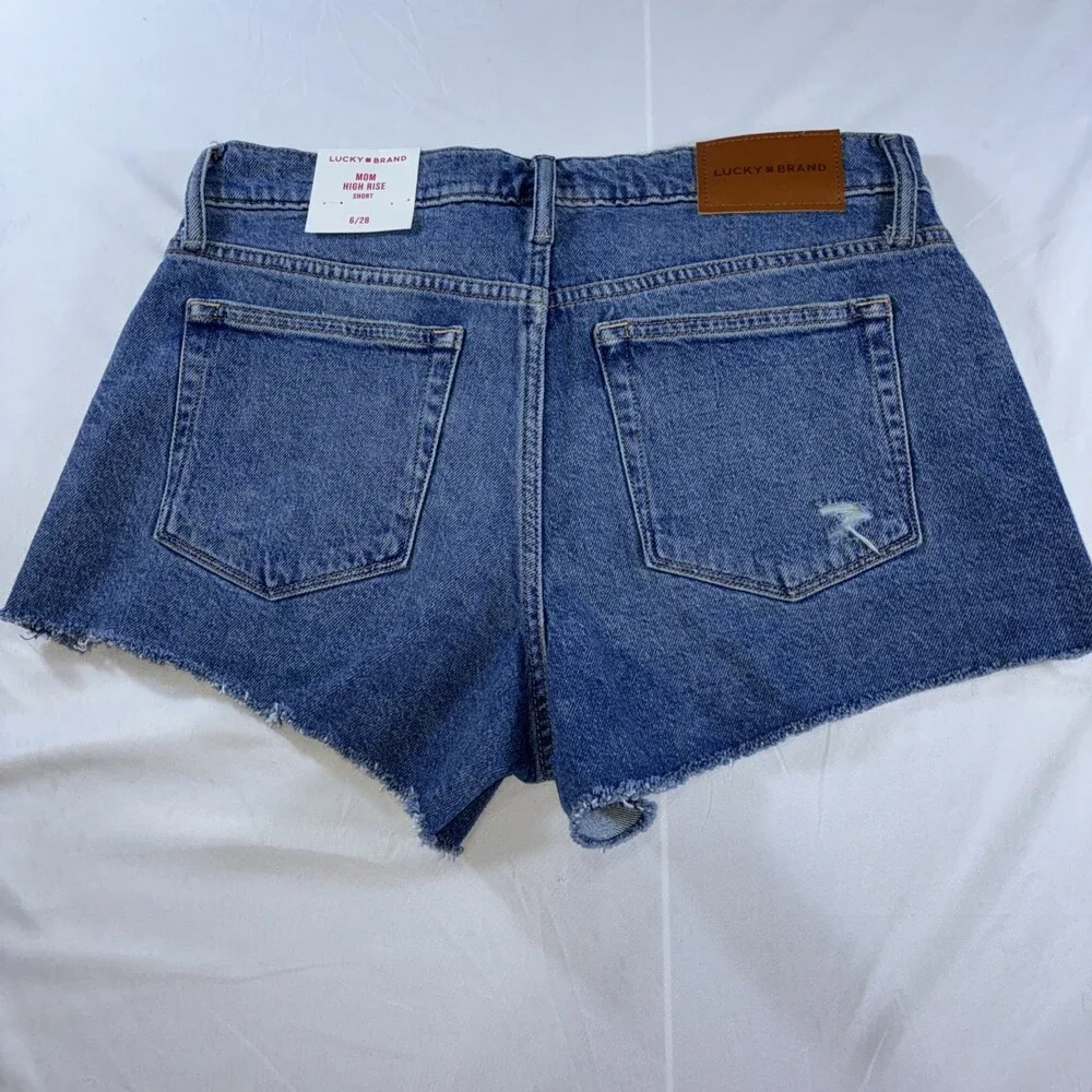 Lucky Brand‎ Mom High Rise Short Stretch Button Fly Women’s Size 6/29 NWT
